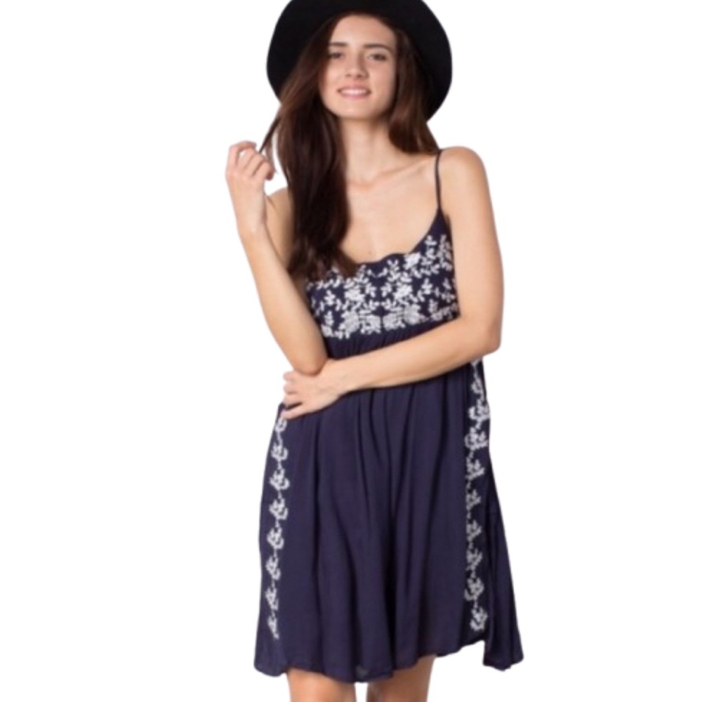 Blue Floral Dress - Picture 1 of 7